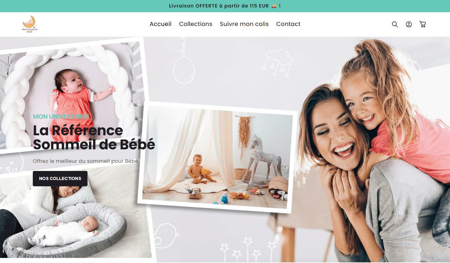 Mon Univers Bébé, boutique en ligne de décoration et sommeil pour bébé